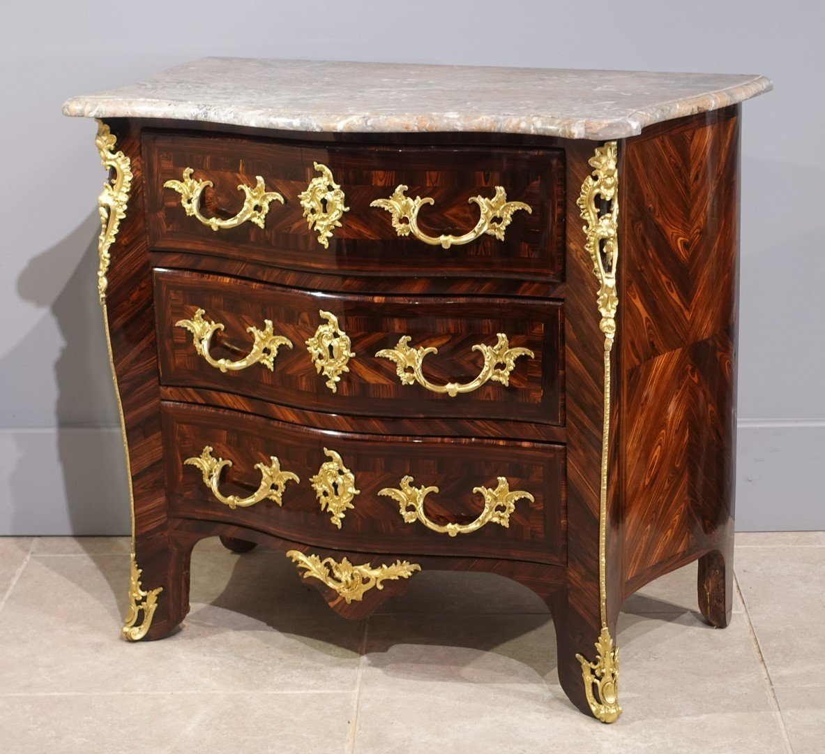 Chest Of Drawers In Violet Wood - Stamped A. Criaerd - Regency Period-photo-2