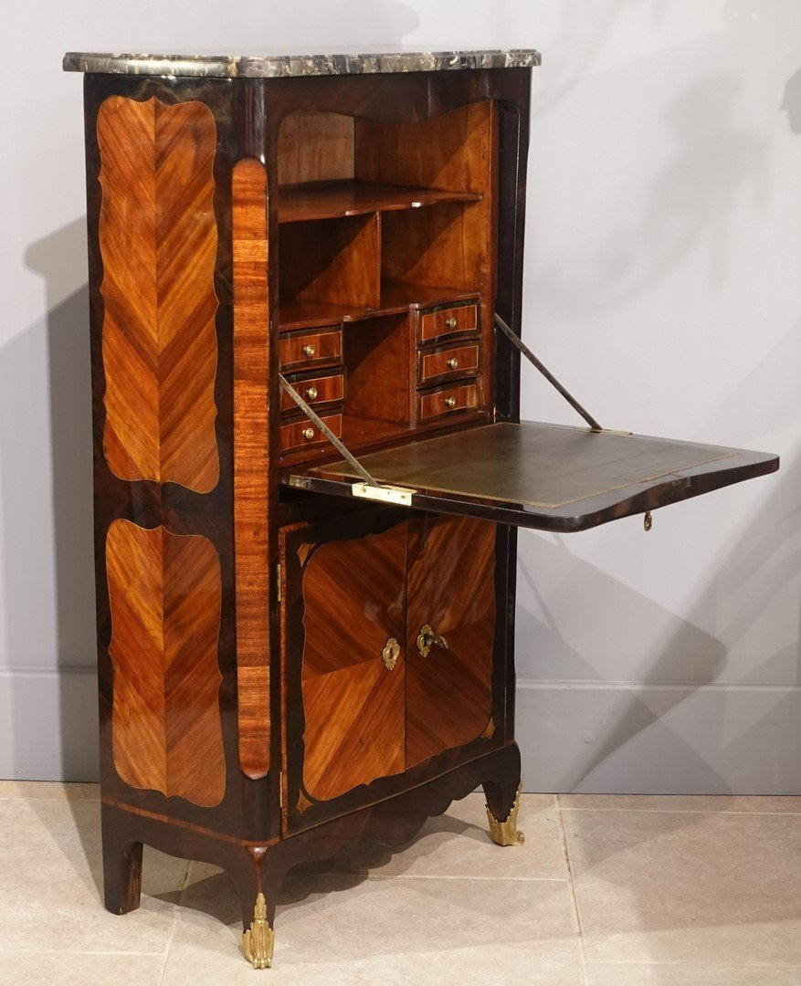 Secretaire From The Louis XV Period Stamped J.birckle