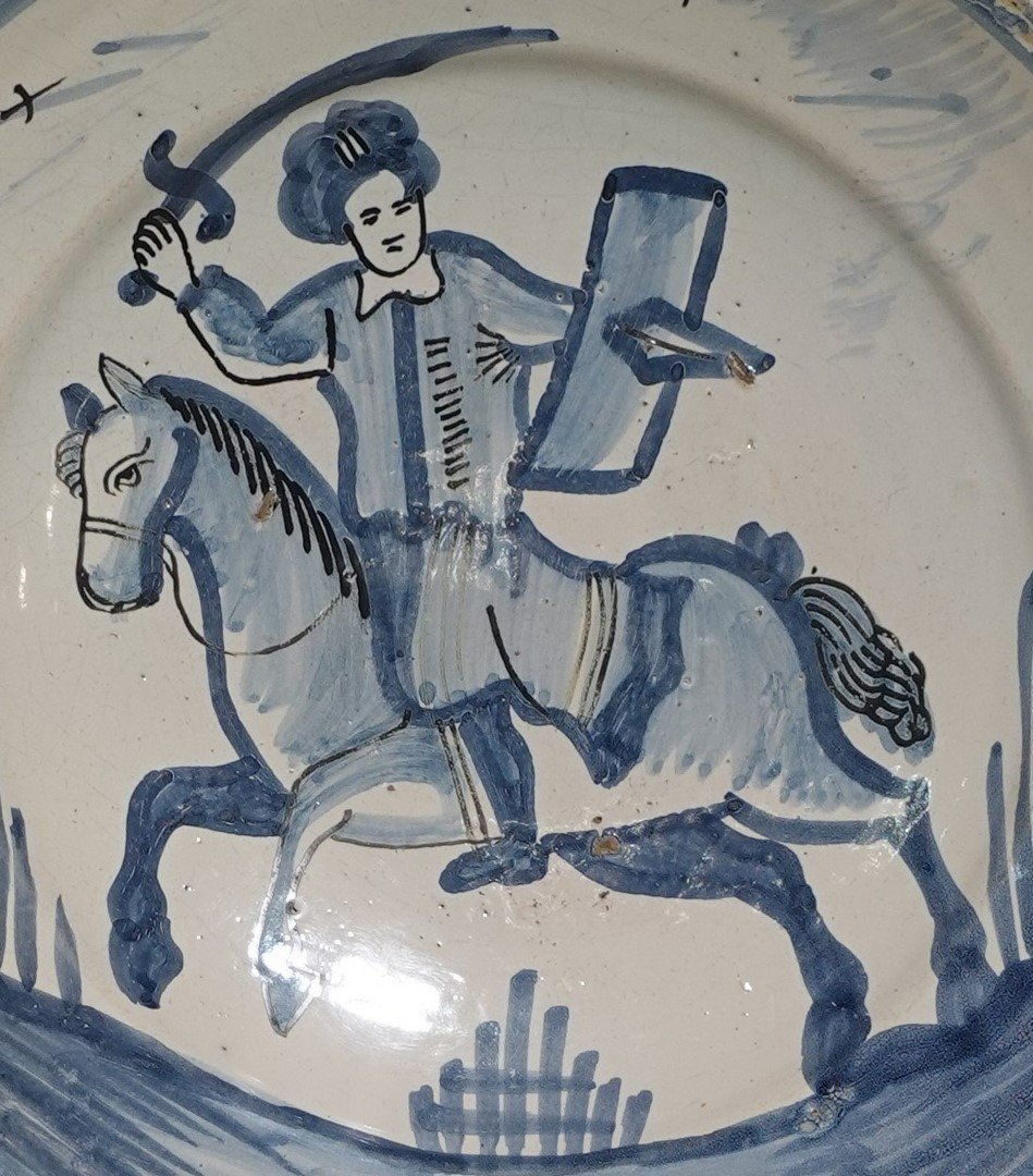 Desvres Earthenware Dish From The 18th Century-photo-2