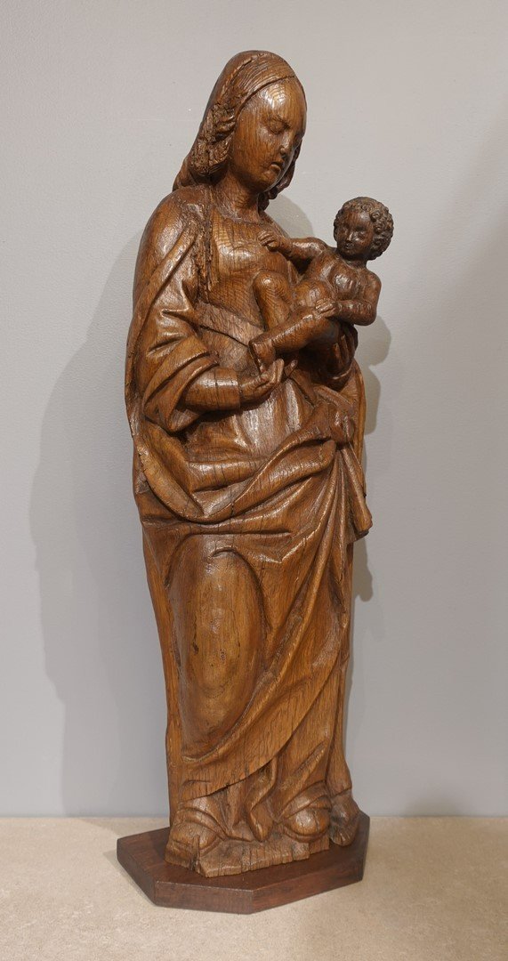 Virgin And Child In Oak From The 16th Century-photo-2