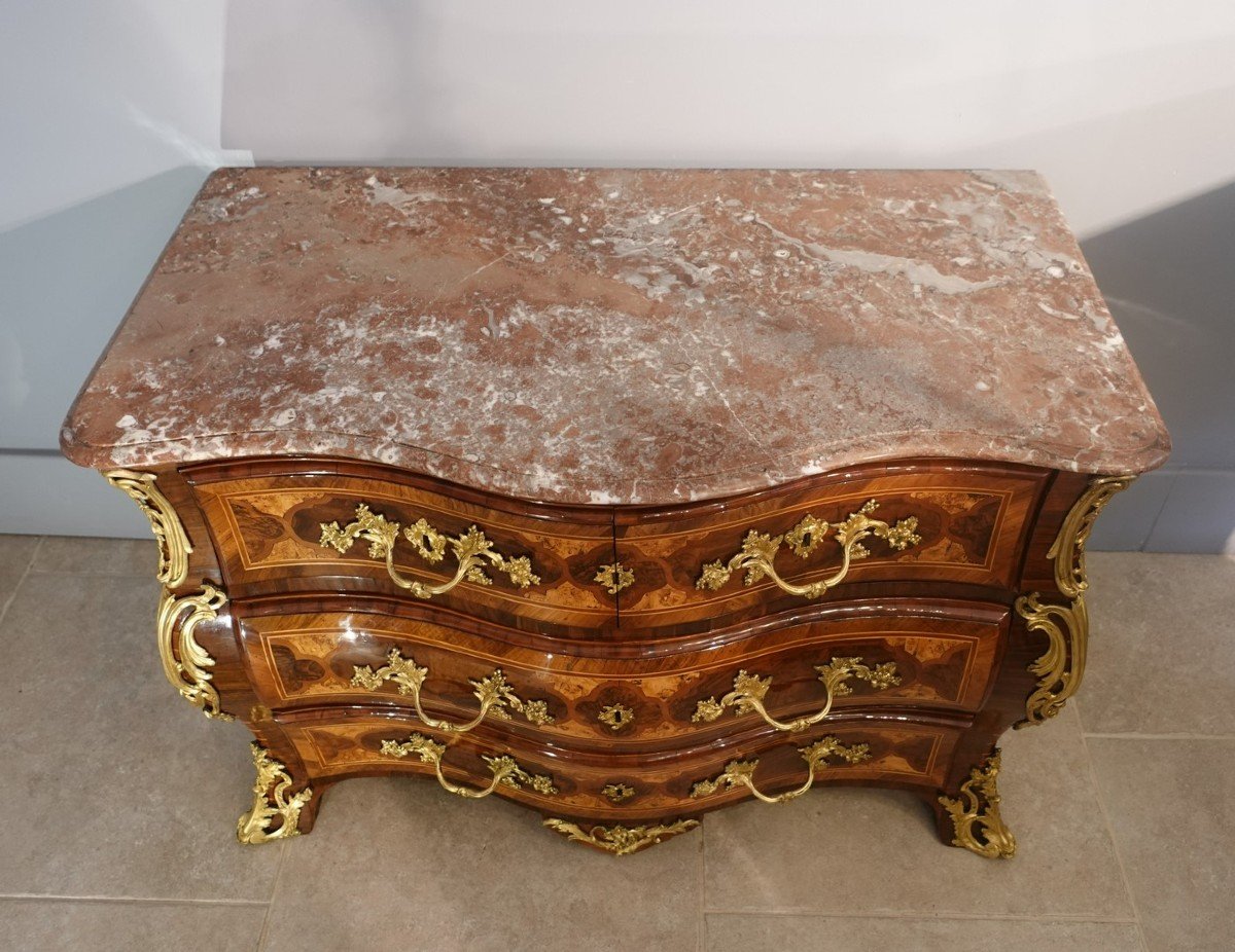 Generously Curved Tomb Chest Of Drawers From The Regency Period-photo-5