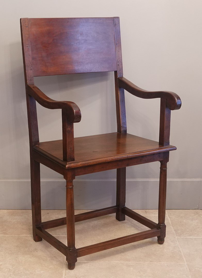 Renaissance Walnut Ceremonial Armchair