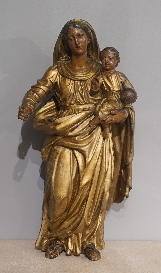 Sculpture Of The Virgin And Child – Late 18th Century