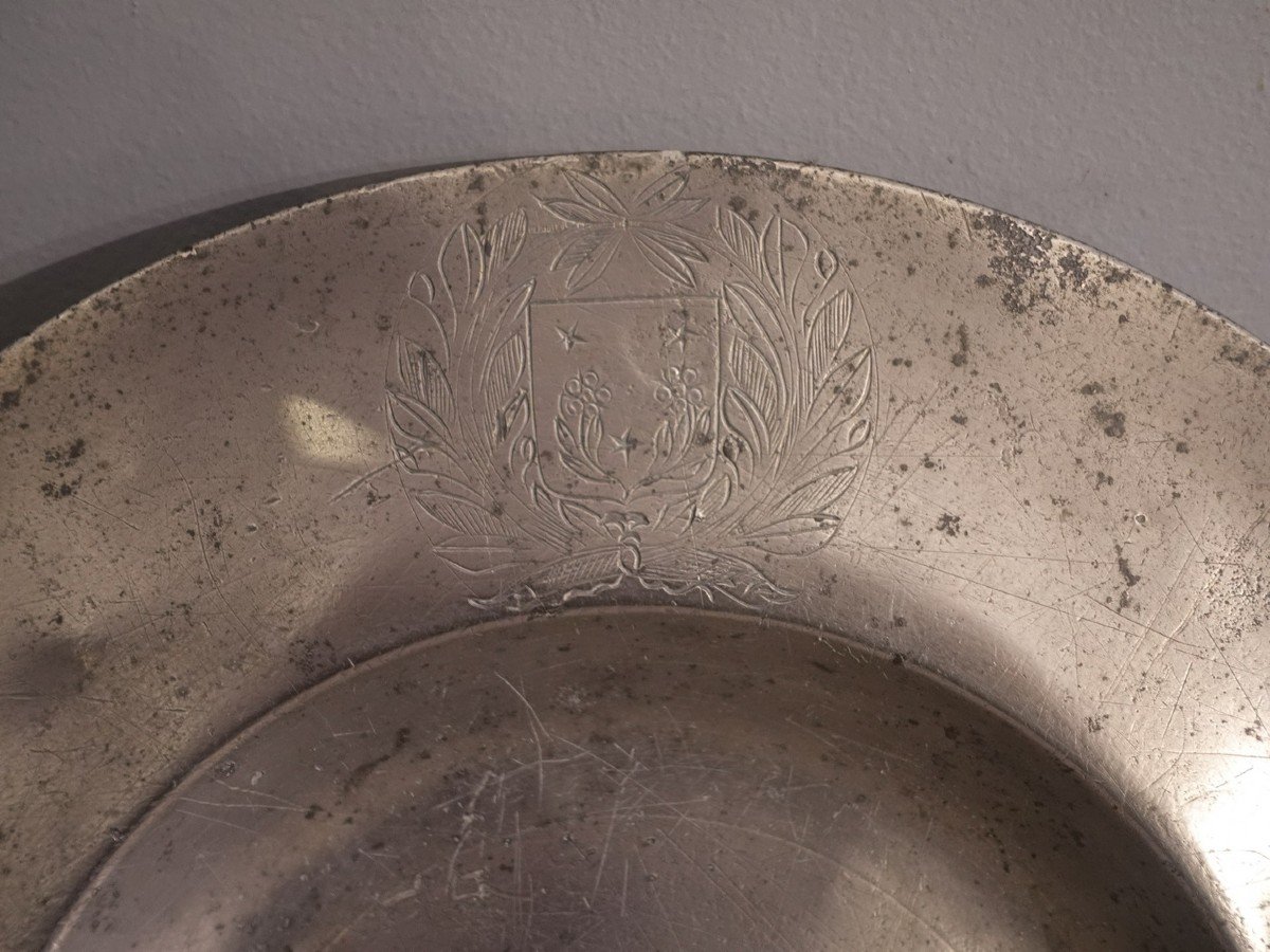 Claude Morant Pewter Dish Circa 1636-photo-3