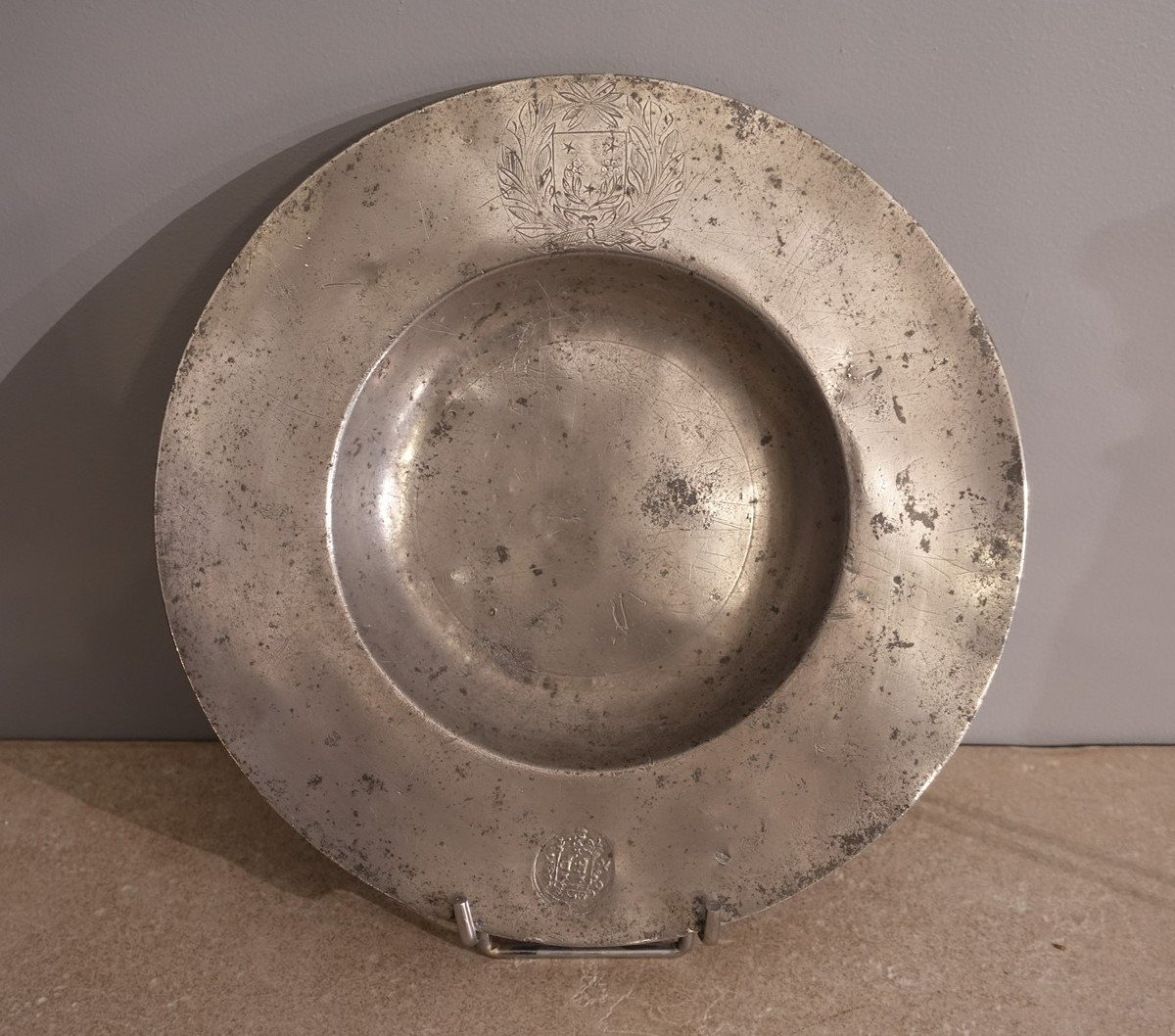 Claude Morant Pewter Dish Circa 1636