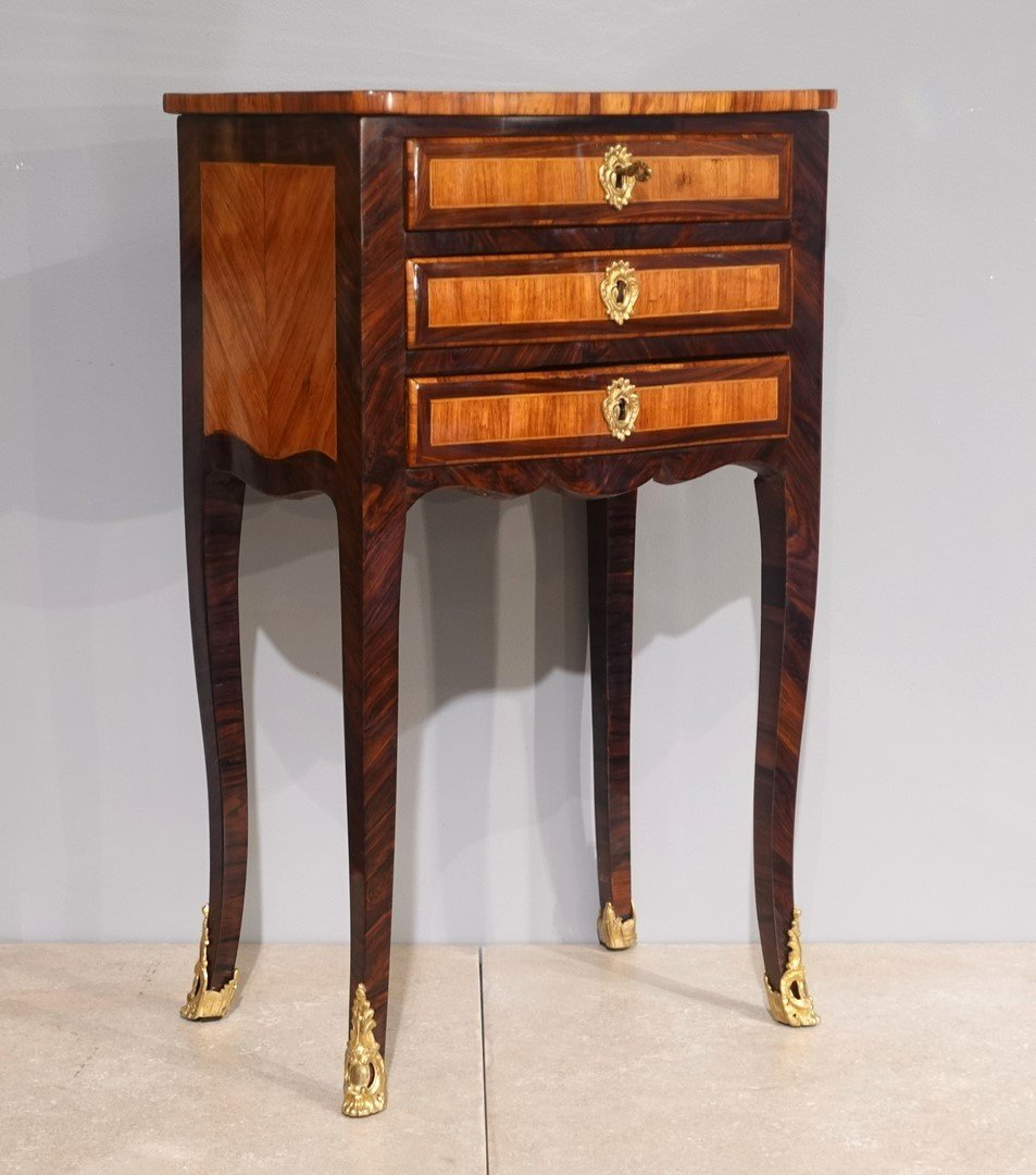 18th Century Marquetry Chiffonniere Table-photo-2