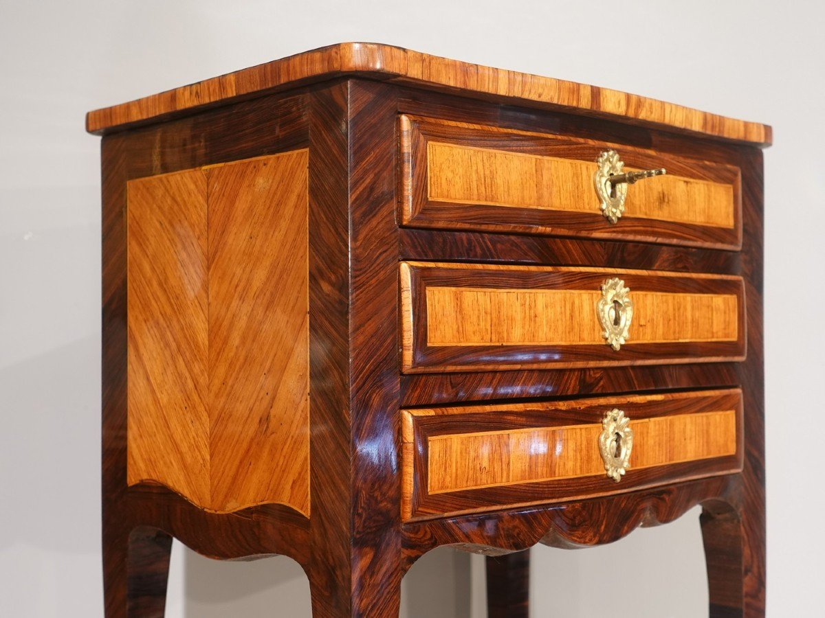 18th Century Marquetry Chiffonniere Table-photo-3