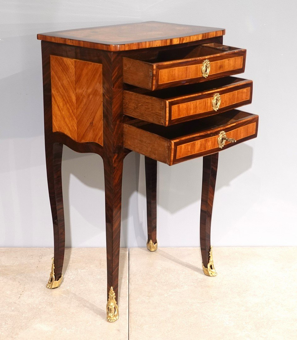 18th Century Marquetry Chiffonniere Table-photo-1