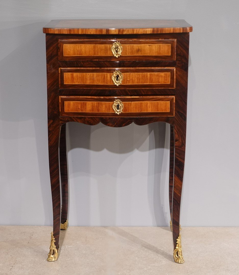 18th Century Marquetry Chiffonniere Table-photo-4