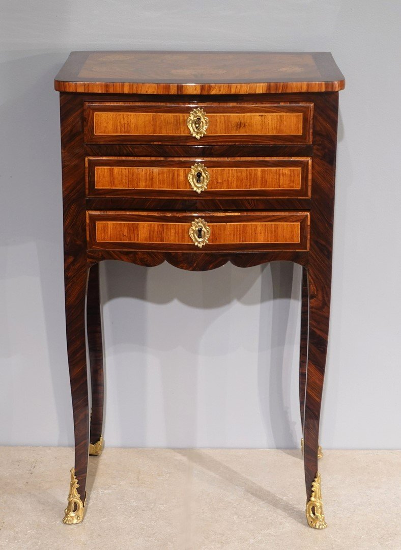 18th Century Marquetry Chiffonniere Table