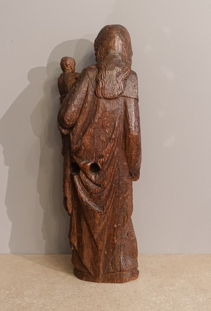 Vierge à l'Enfant sculptée sur chêne – circa 1380-photo-1