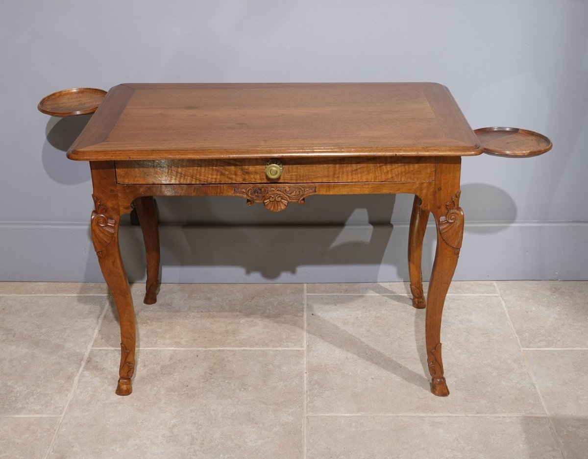 Louis XV Walnut Games Table From The 18th Century-photo-2