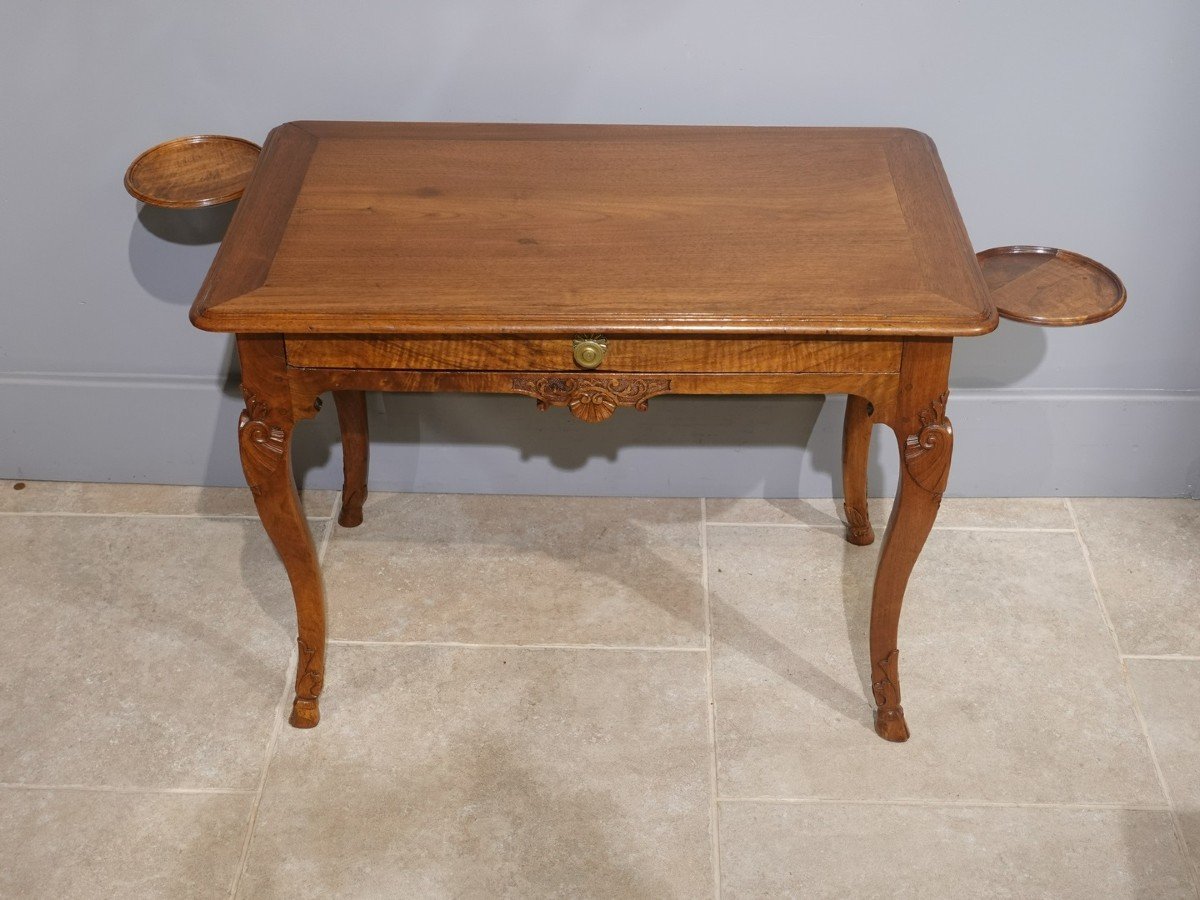 Louis XV Walnut Games Table From The 18th Century-photo-3