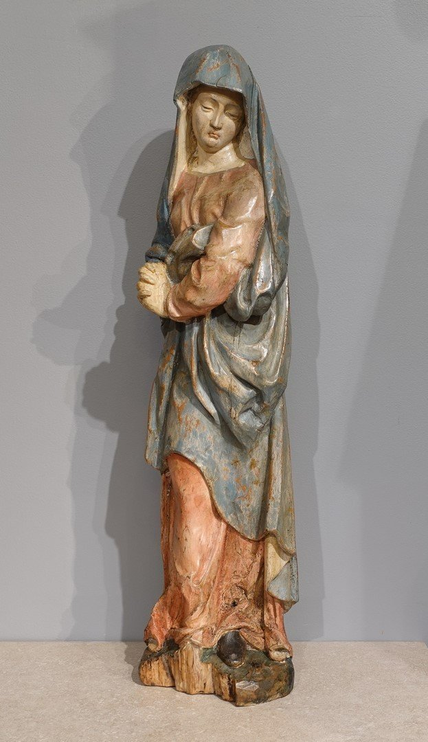 Vierge de  Calvaire - Sculpture sur bois  - Flandres – XVI° siècle -photo-2