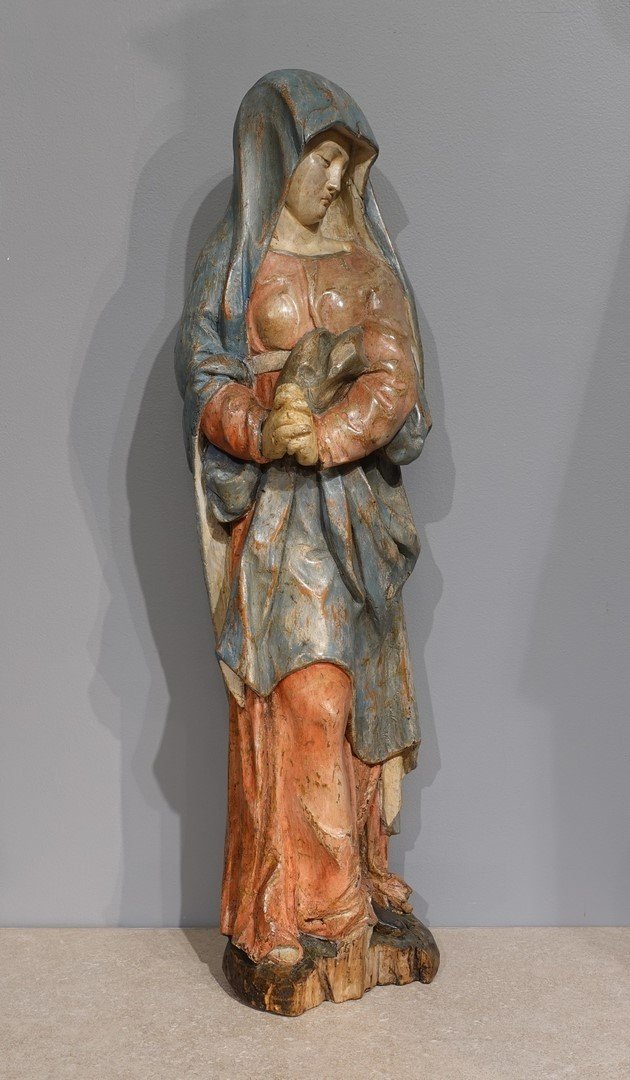 Vierge de  Calvaire - Sculpture sur bois  - Flandres – XVI° siècle -photo-3