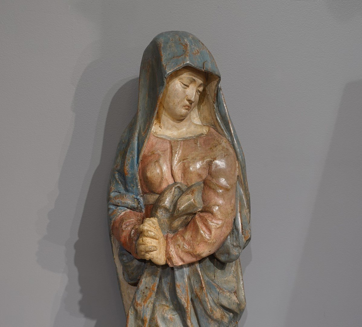 Vierge de  Calvaire - Sculpture sur bois  - Flandres – XVI° siècle -photo-2