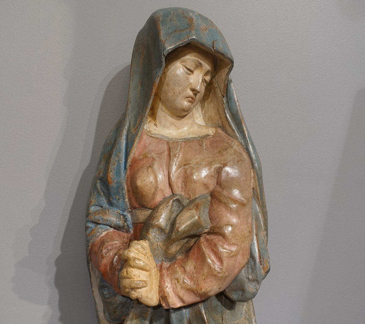 Vierge de  Calvaire - Sculpture sur bois  - Flandres – XVI° siècle -photo-4