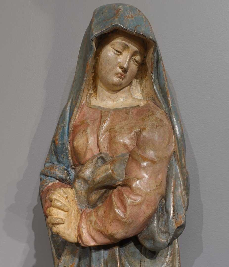 Vierge de  Calvaire - Sculpture sur bois  - Flandres – XVI° siècle -photo-5