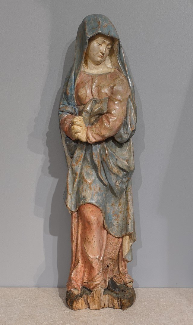 Vierge de  Calvaire - Sculpture sur bois  - Flandres – XVI° siècle 