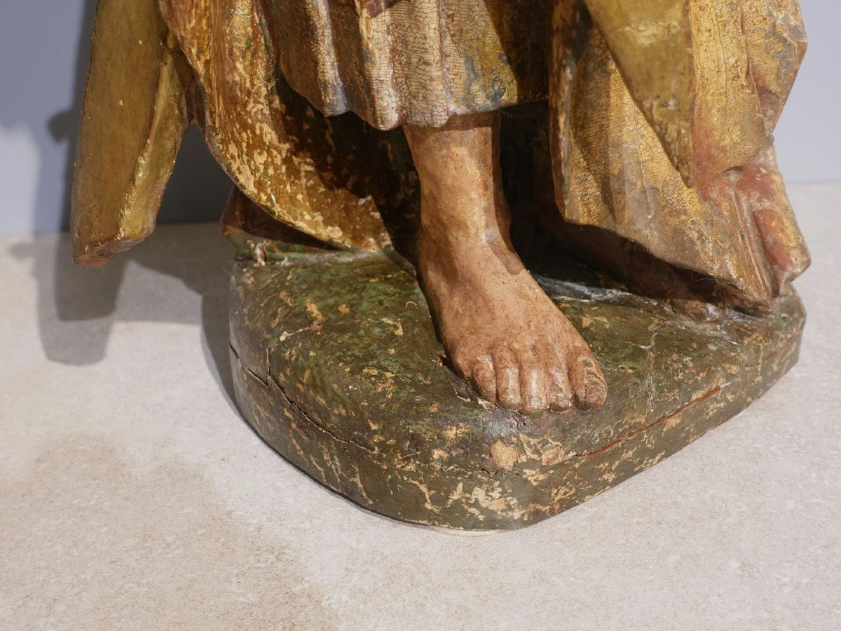 Saint André - Sculpture bois polychrome  – École de Valladolid – Fin XVI°-photo-1