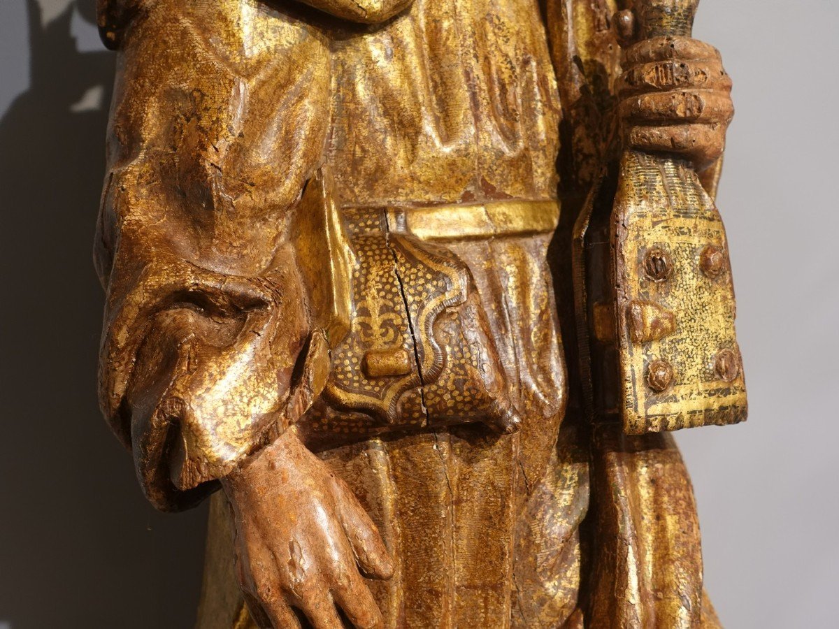 Saint André - Sculpture bois polychrome  – École de Valladolid – Fin XVI°-photo-2