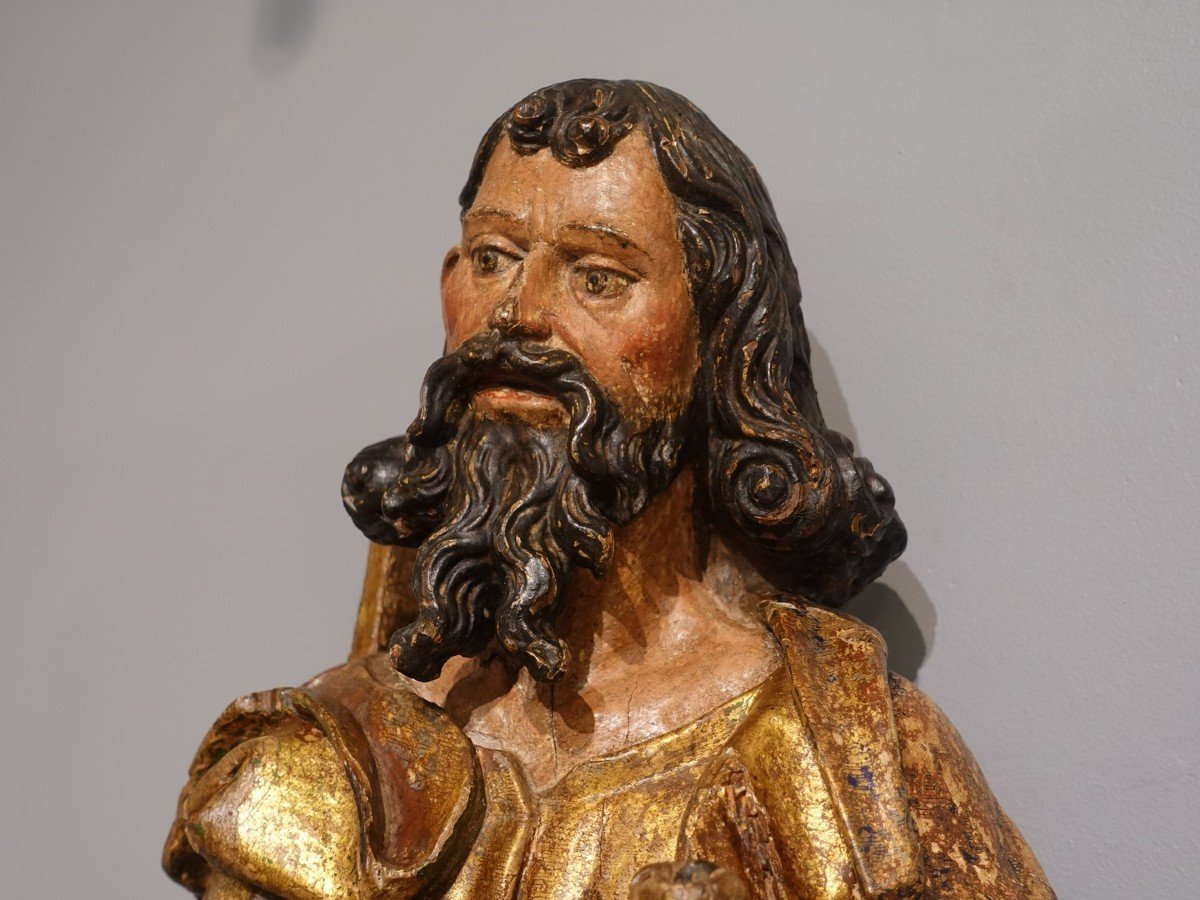 Saint André - Sculpture bois polychrome  – École de Valladolid – Fin XVI°-photo-4