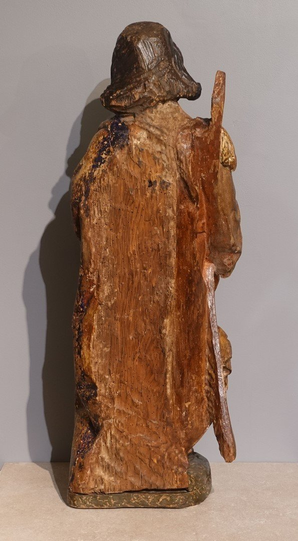 Saint André - Sculpture bois polychrome  – École de Valladolid – Fin XVI°-photo-6