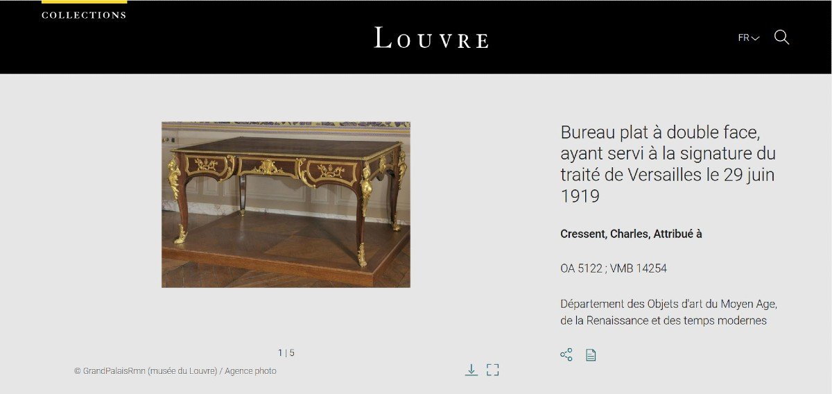  Late 19th Century Bureau Plat ''aux Espagnolettes''-photo-7