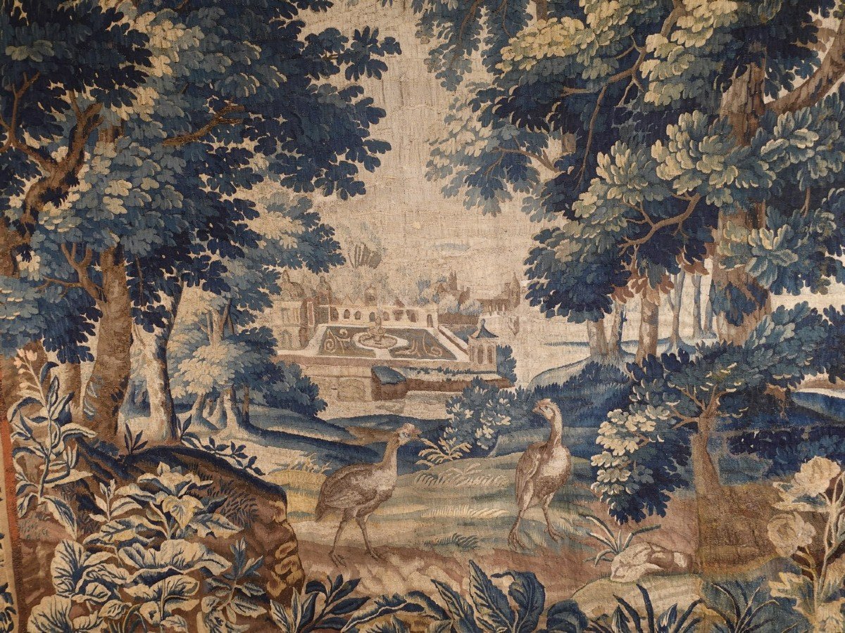 Grande tapisserie Verdure Aubusson fin XVII° -photo-2