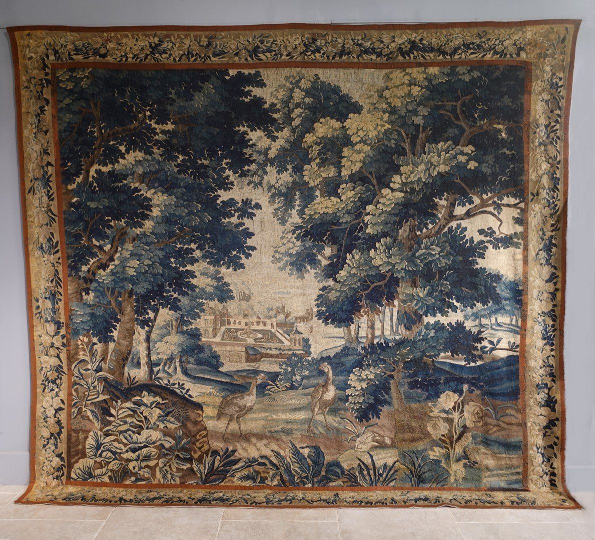 Grande tapisserie Verdure Aubusson fin XVII° 