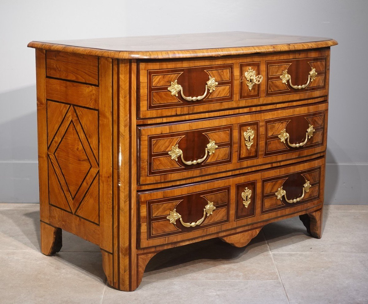 Commode marquetée Louis XIV – Dauphiné – Époque début XVIII°-photo-2