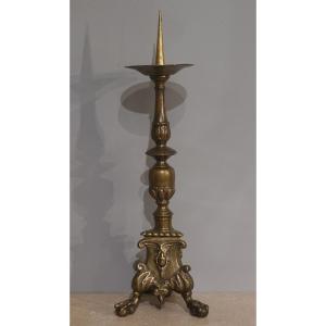 Bronze Candlestick From The 17th Century