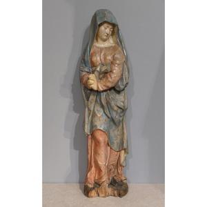 Vierge de  Calvaire - Sculpture sur bois  - Flandres – XVI° siècle 