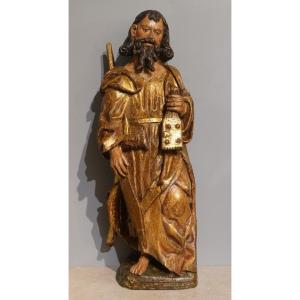 Wood Carving - Saint Andrew - Spain - End Of The 16th Century