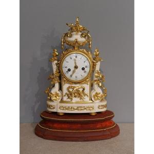 Louis XVI Clock Signed Beauvarlet In Paris