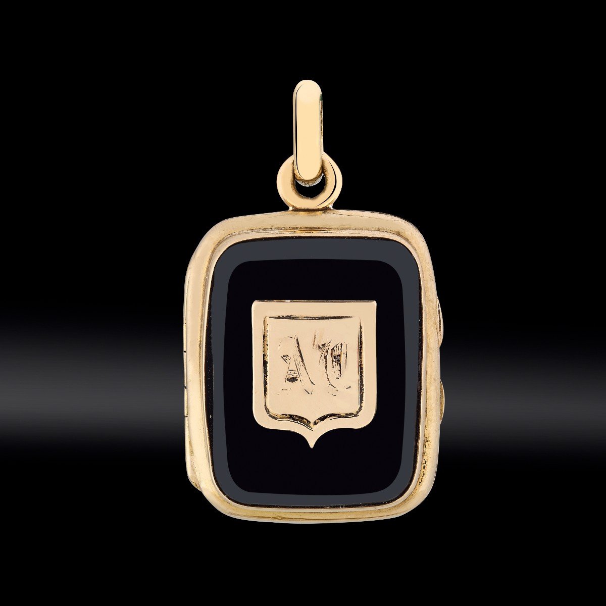 Pendentif Ouvrant Onyx Napoléon III