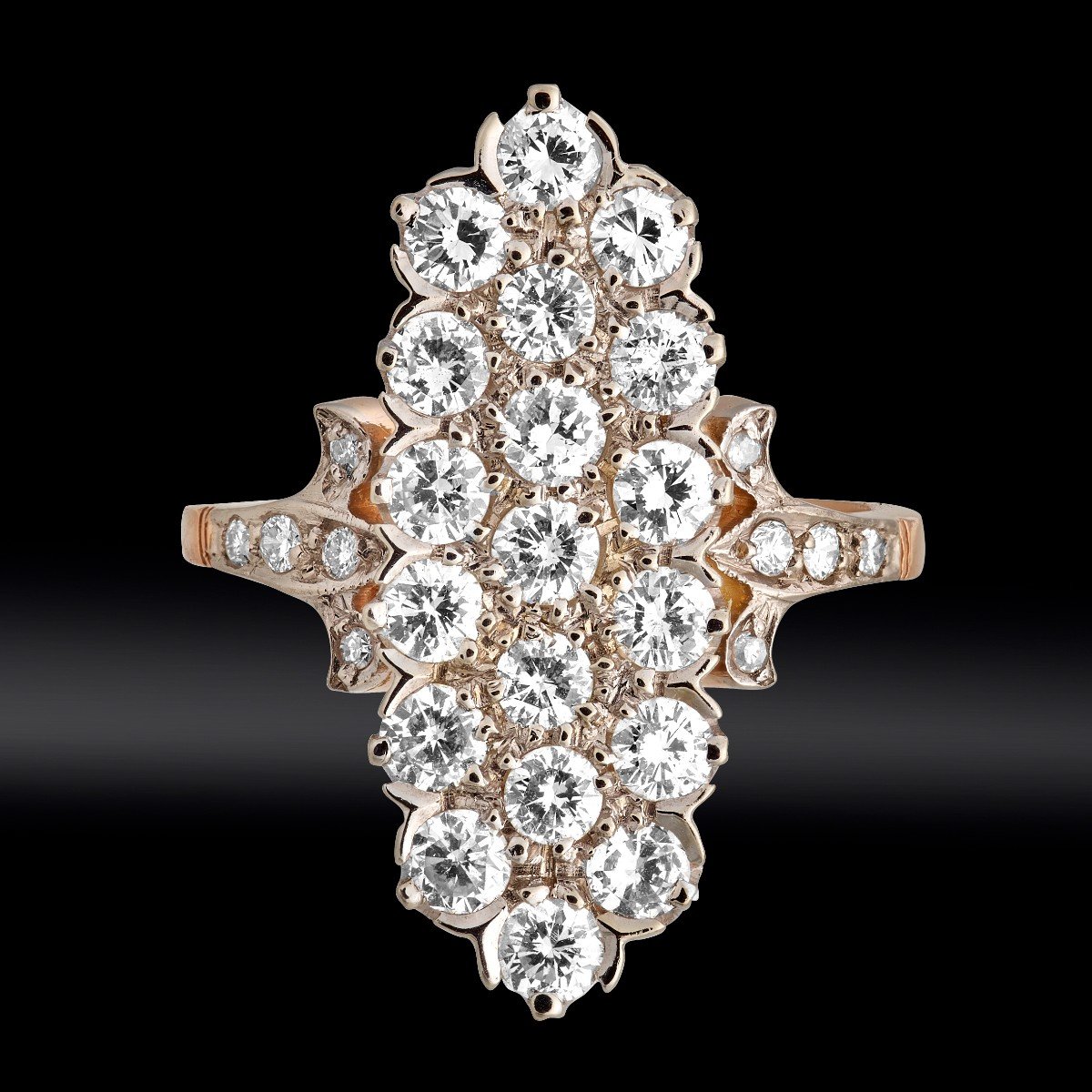 Pompadour Marquise Brillants Ring-photo-2