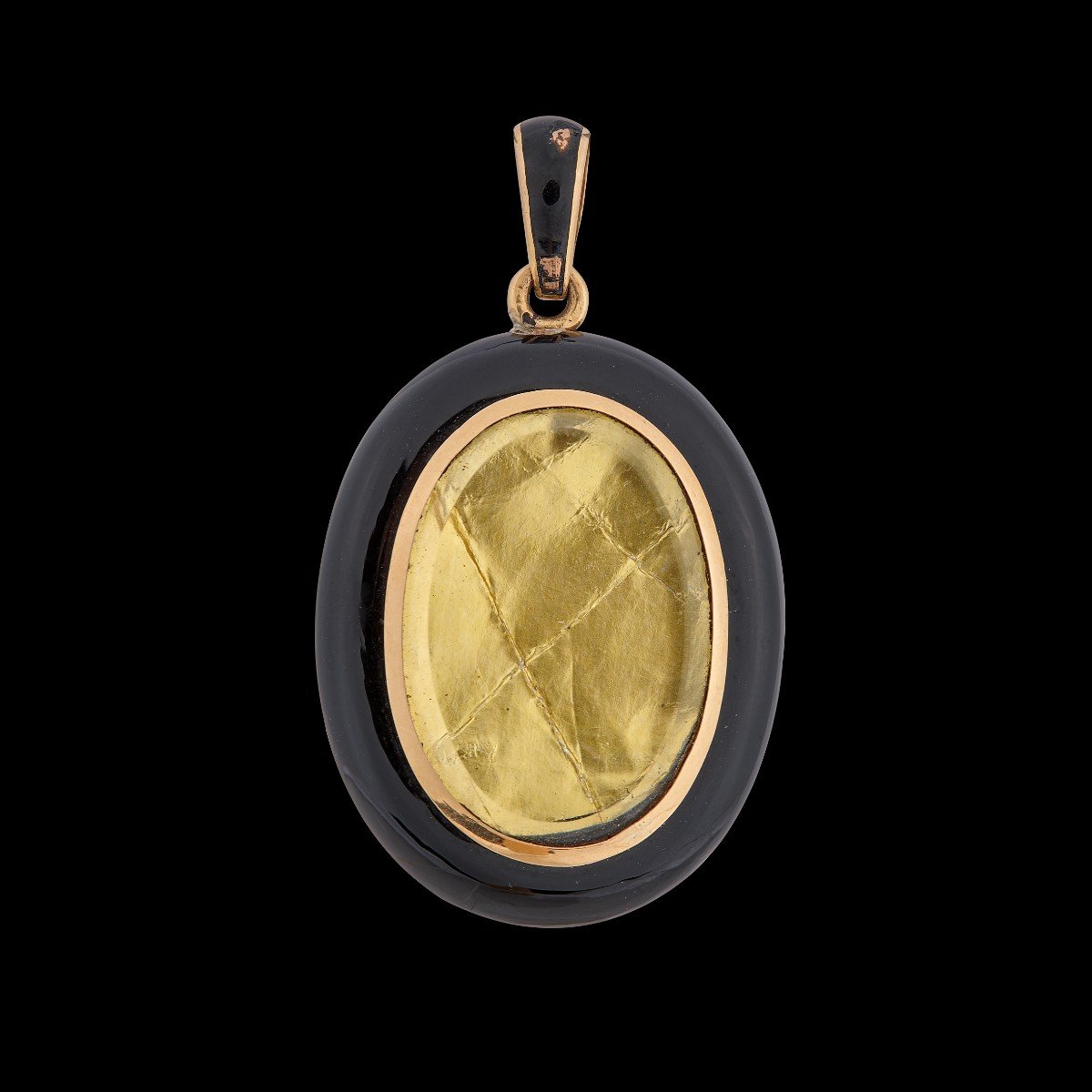 Enamel And Fine Pearl Photo Holder Pendant Circa 1860 -photo-2