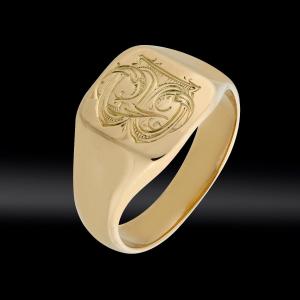 Monogrammed Signet Ring 