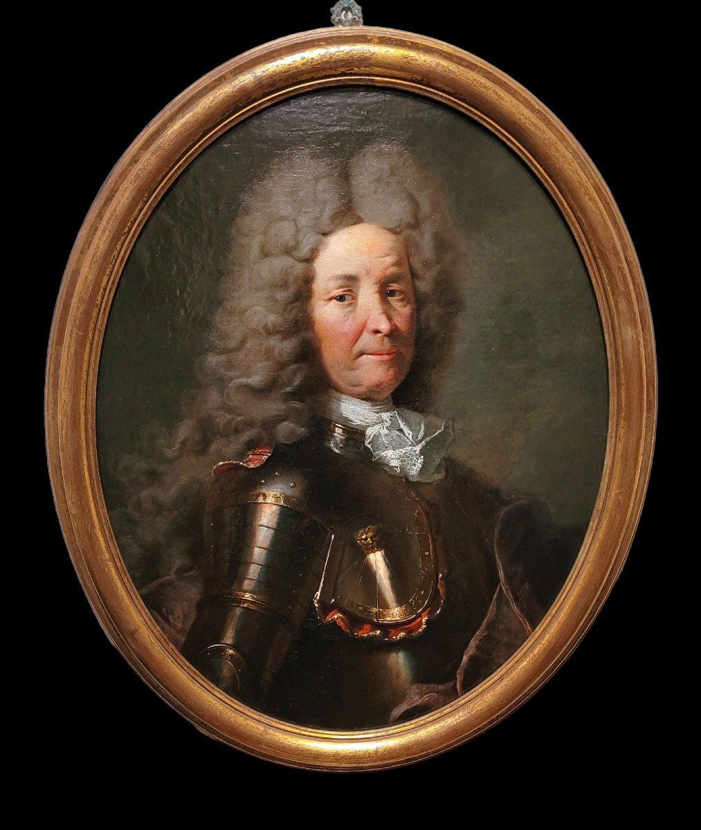 Hyacinthe Rigaud (attr.) (perpignan 1659 - Paris 1743) "gentleman En Armure"