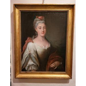 "Portrait d'une Femme Noble" Du XVIIIe Siècle