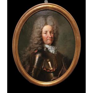 Hyacinthe Rigaud (attr.) (perpignan 1659 - Paris 1743) "gentleman En Armure"