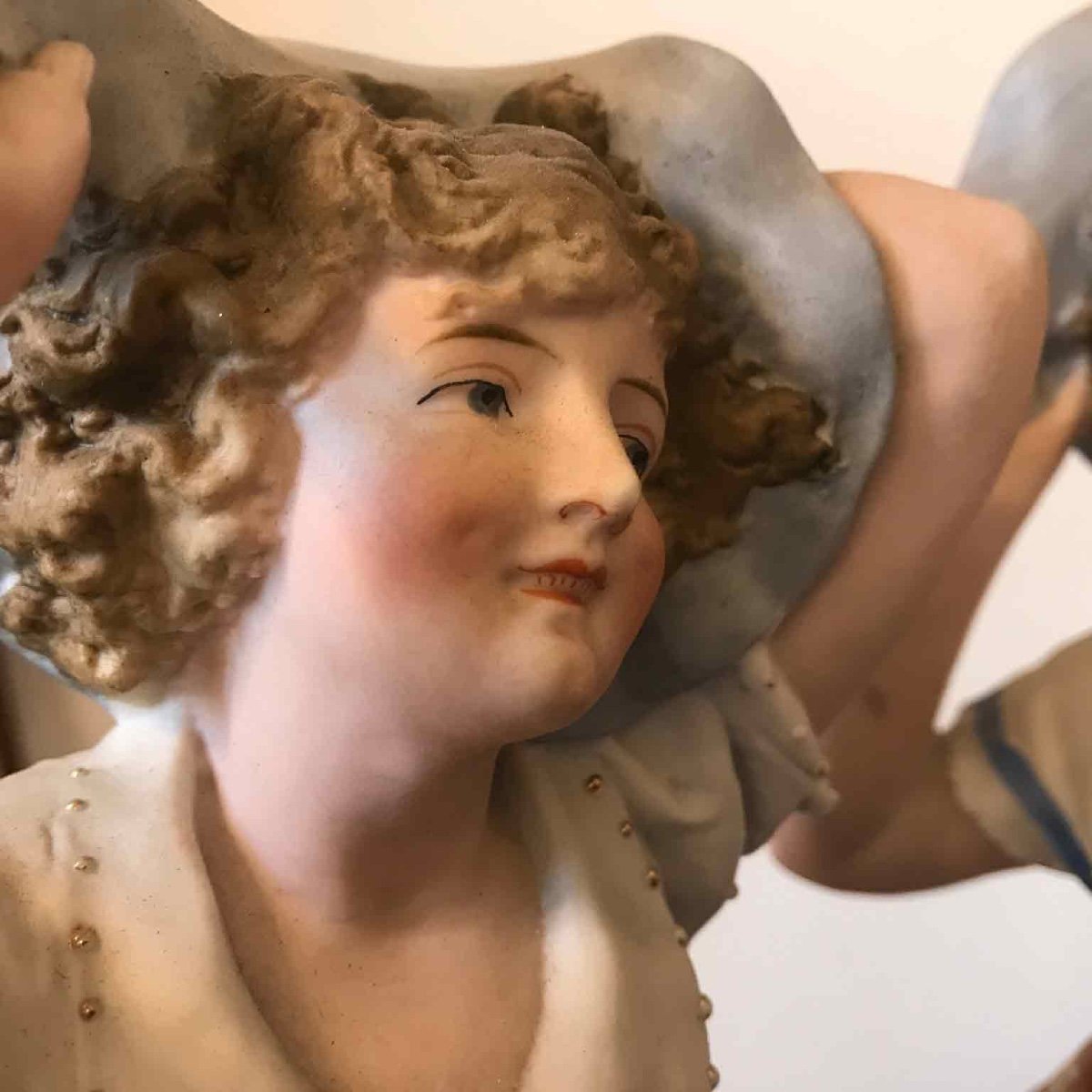 Antique Italian Porcelain Female Figures-photo-4