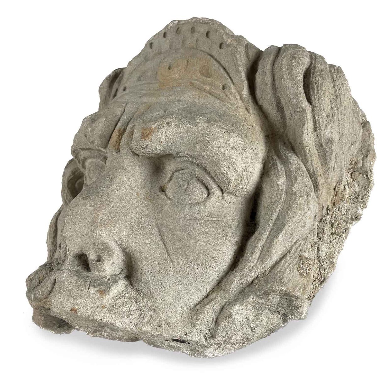 20th Century Italian Stone Fountain Mask-photo-2