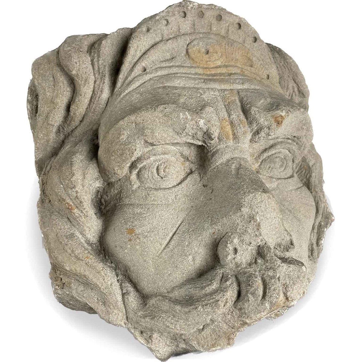 20th Century Italian Stone Fountain Mask-photo-1