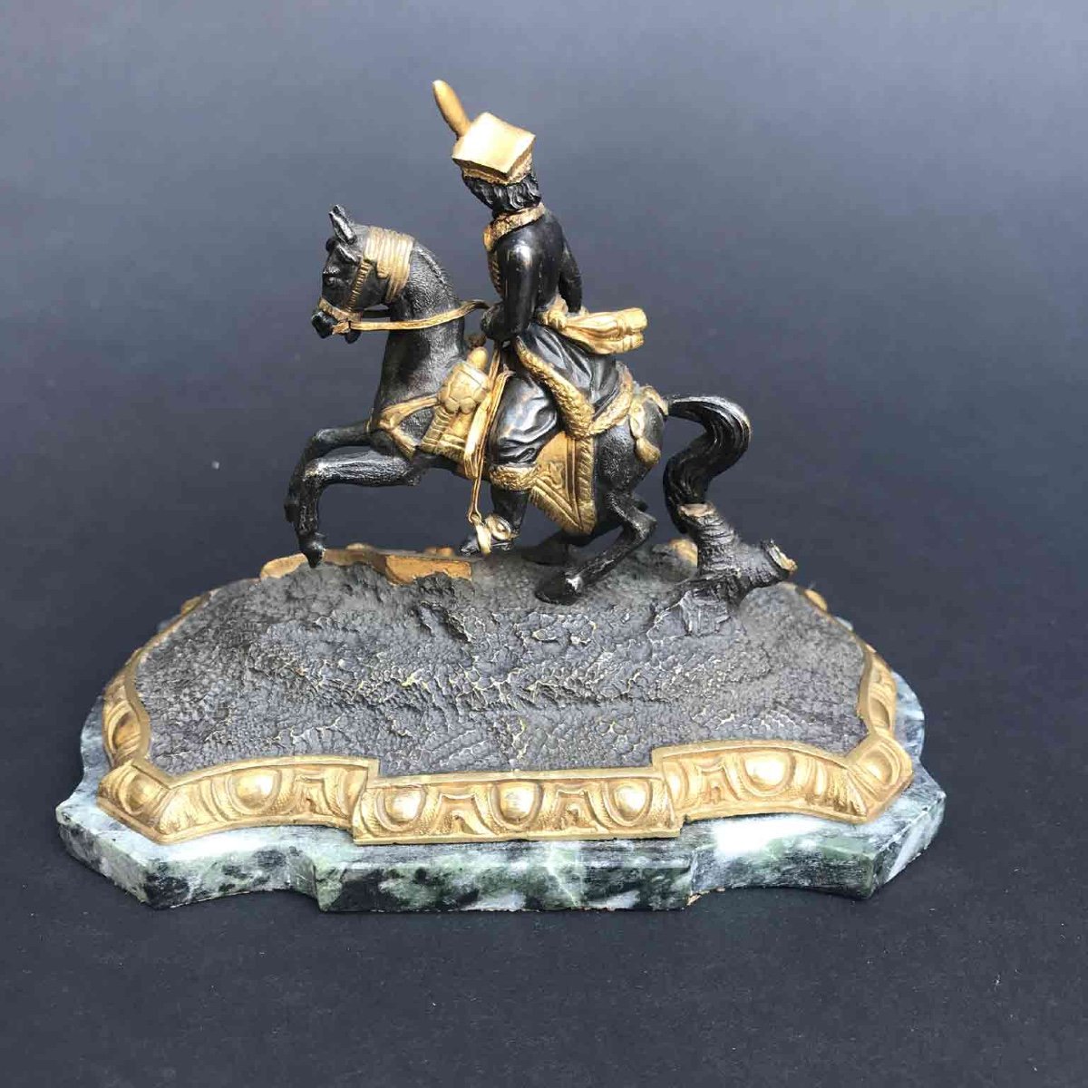 Joachim Murat On Prancing Horse 19th Century Bronze Figure-photo-4