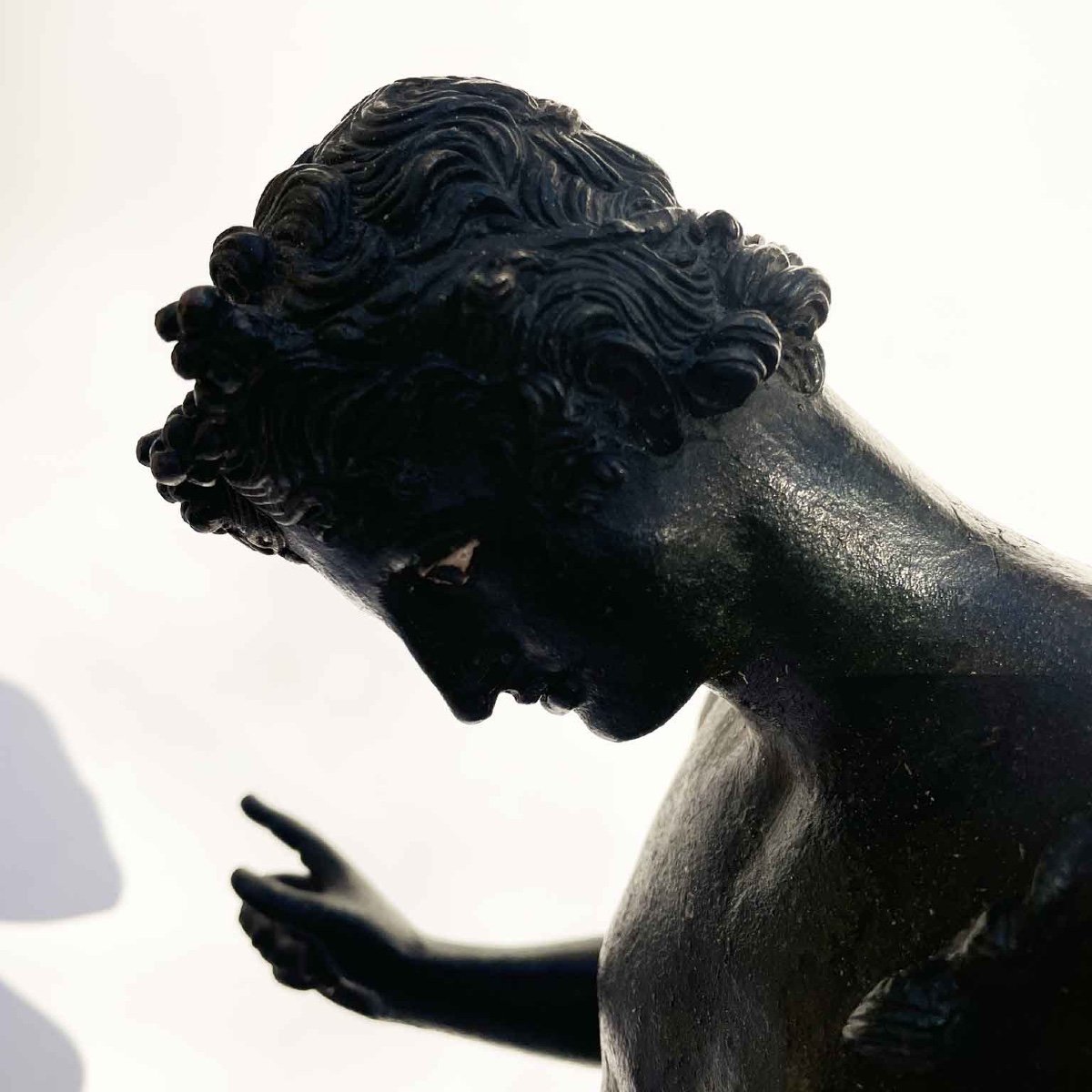 Sculpture En Bronze De Narcisse Début 20ème-photo-3