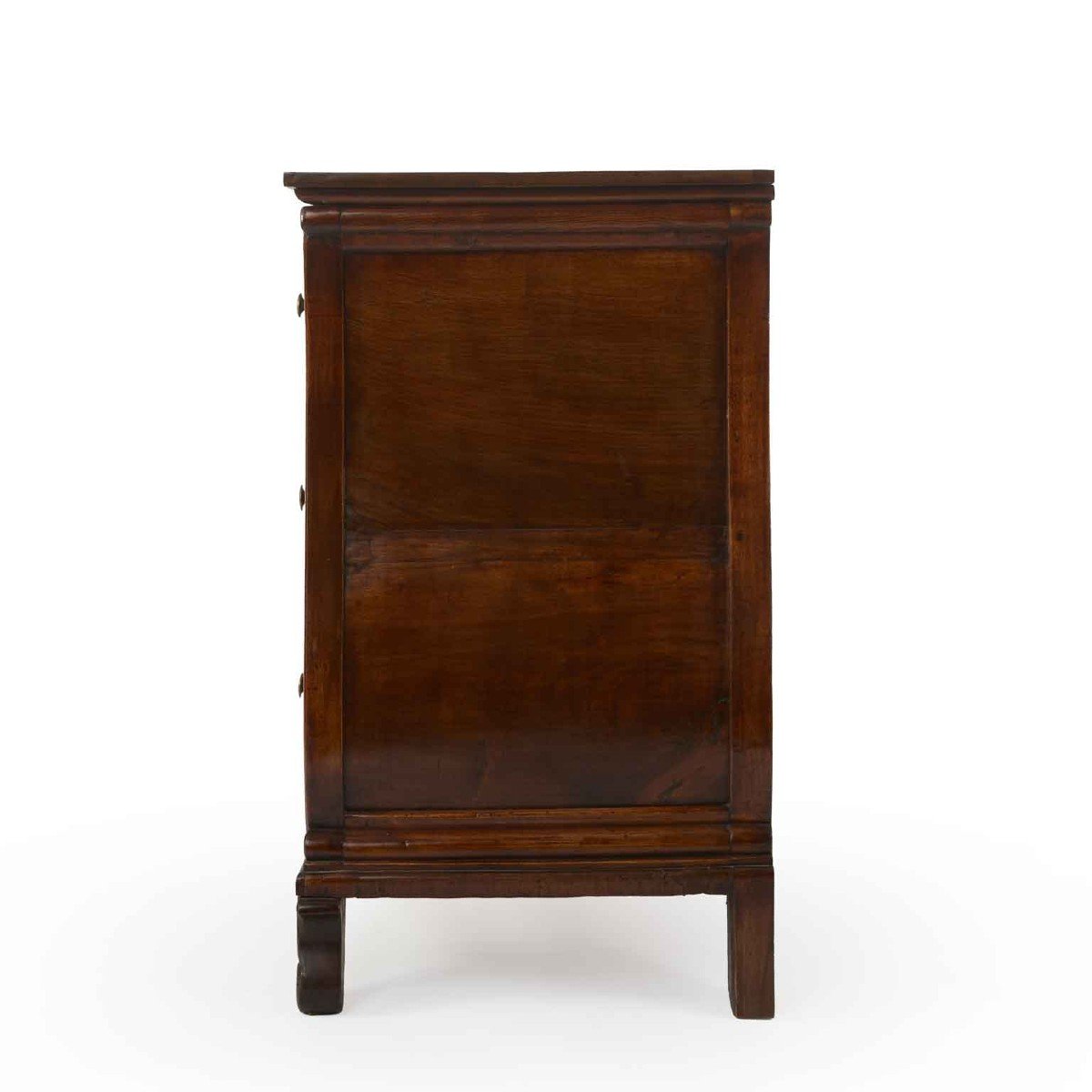 Commode Italienne à Lyre En Noyer Marqueté Piémont Début 19ème Siècle-photo-2