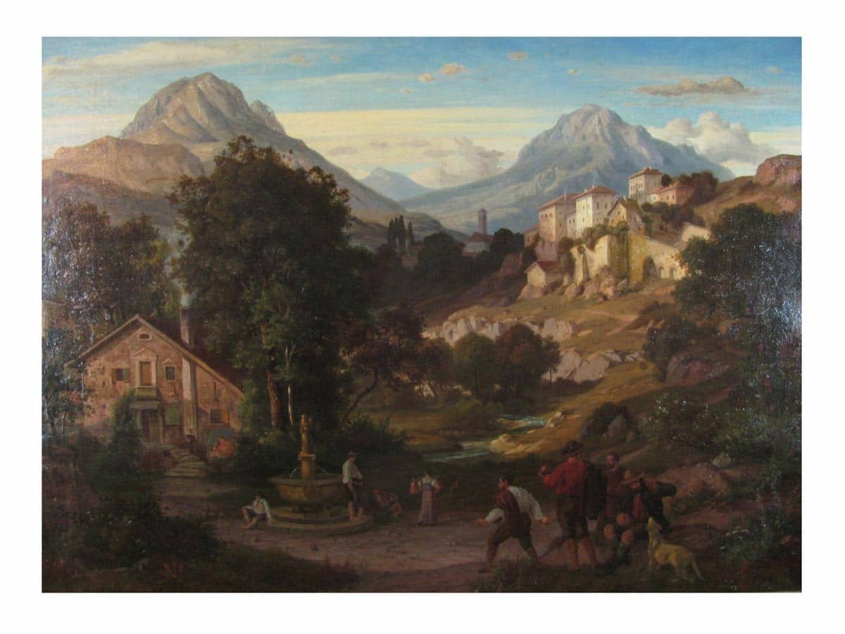 Eduard Cohen, Paysage De Montagne, 1866-photo-3