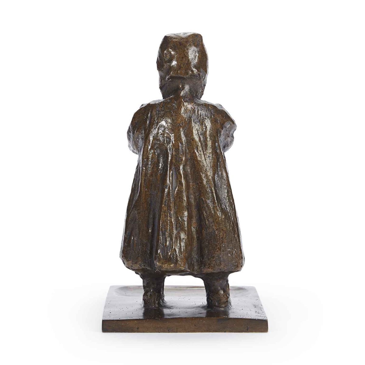 Pellini Eugenio Nives Figure d'Enfant En Bronze Début 20ème-photo-3